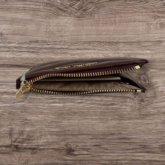 Michael Kors Jet Set Travel Small Coin Pouch ID Holder Wallet Oxblood NWT - Picture 4 of 7